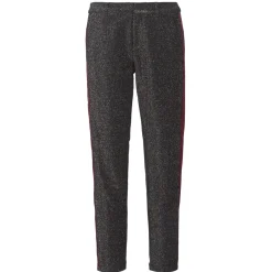 Maison Scotch - TAPERED LUREX PANTS WITH VELVET SIDE PANEL< Pantalons