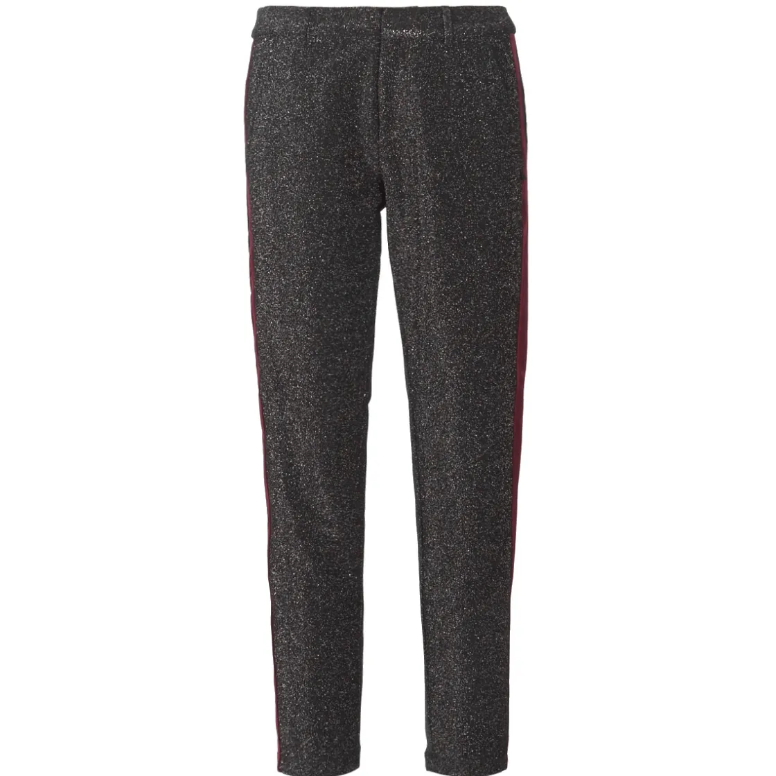 Maison Scotch - TAPERED LUREX PANTS WITH VELVET SIDE PANEL< Pantalons