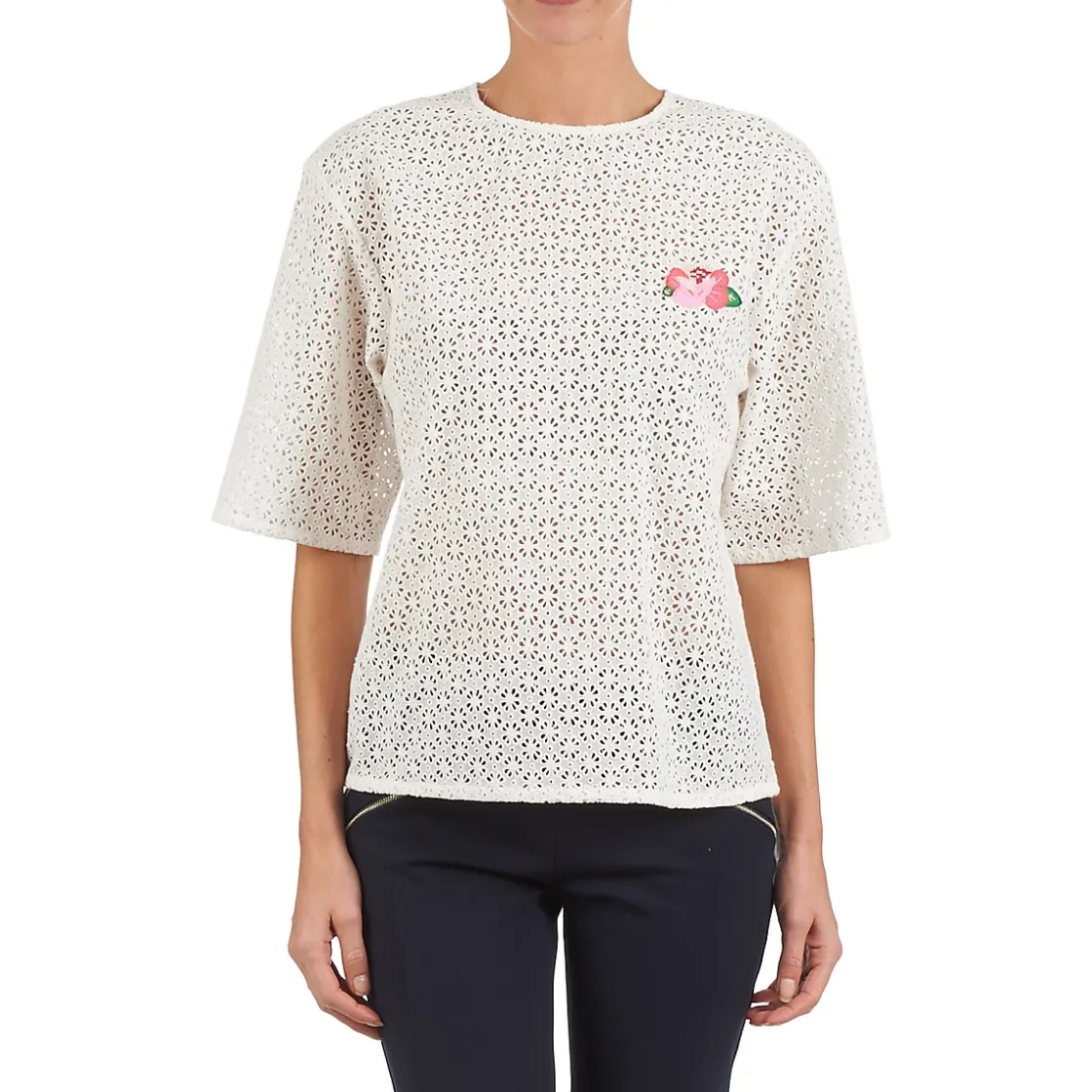 Manoush - FLOWER BADGE Blanc Discount