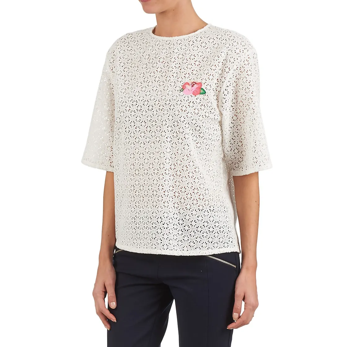 Manoush - FLOWER BADGE Blanc Discount