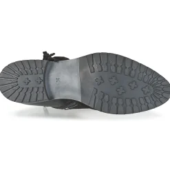 Meline - VELOURS NERO PLUME NERO< Bottines / Boots