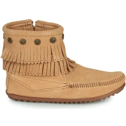Minnetonka - DOUBLE FRINGE SIDE ZIP BOOT< Bottines / Boots
