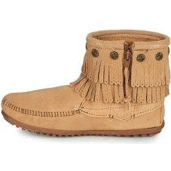 Minnetonka - DOUBLE FRINGE SIDE ZIP BOOT< Bottines / Boots