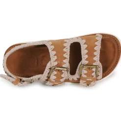 Mou - BIO TWO BUCKLES AND BACK STRAP Marron Discount