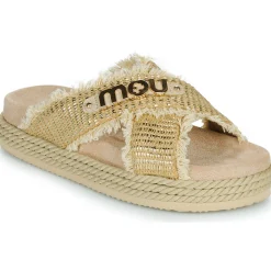 Mou Sandales Et Nu-pieds^- CRISS-CROSS ROPE SANDAL RAFFIA