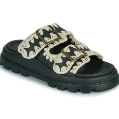 Mou - EVA ONE-PIECE SLIDE TWO-BUCKLE Noir Best