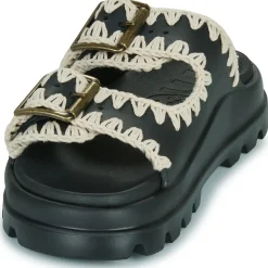 Mou - EVA ONE-PIECE SLIDE TWO-BUCKLE Noir Best