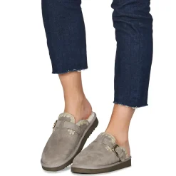 Mou Mules / Sabots^- SUEDE SHEEPSKIN CLOG ESKIMO
