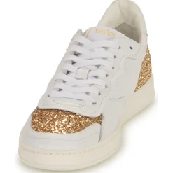 Myma Baskets Mode^- 7616MY00-CUIR--GLIT-PLATINE