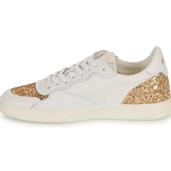 Myma Baskets Mode^- 7616MY00-CUIR--GLIT-PLATINE