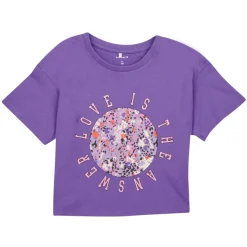 Name it - NKFBOLETTE SS LOOSE SHORT TOP Violet New