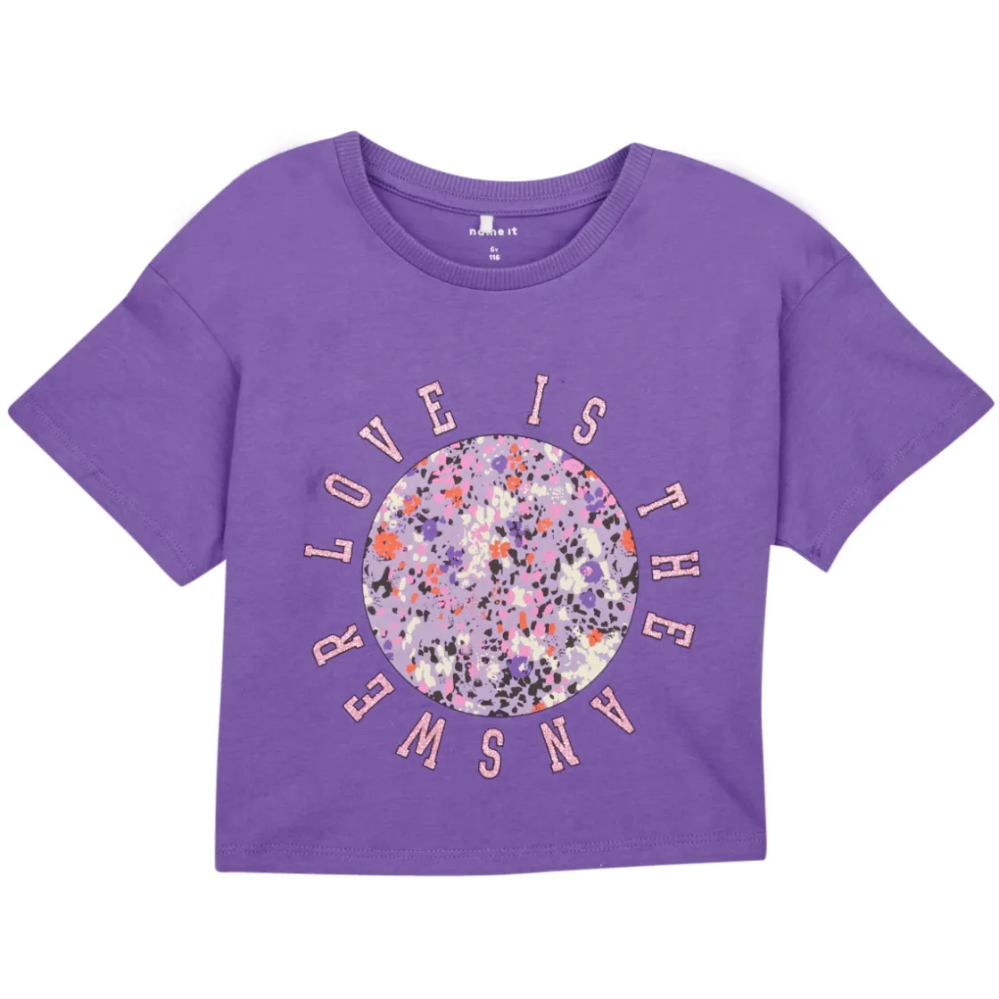 Name it - NKFBOLETTE SS LOOSE SHORT TOP Violet New