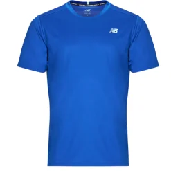 New Balance - CORE RUN SHORT SLEEVES Bleu Outlet