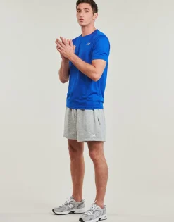 New Balance - CORE RUN SHORT SLEEVES Bleu Outlet