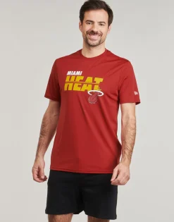 New-Era - NBA ESSENTIALS TEE MIAMI HEAT Rouge Best