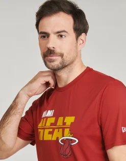 New-Era - NBA ESSENTIALS TEE MIAMI HEAT Rouge Best