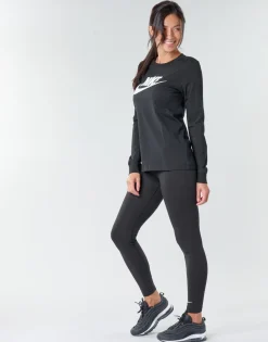 Nike - W NSW TEE ESSNTL LS ICON FTR Noir Hot