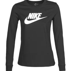 Nike - W NSW TEE ESSNTL LS ICON FTR Noir Hot