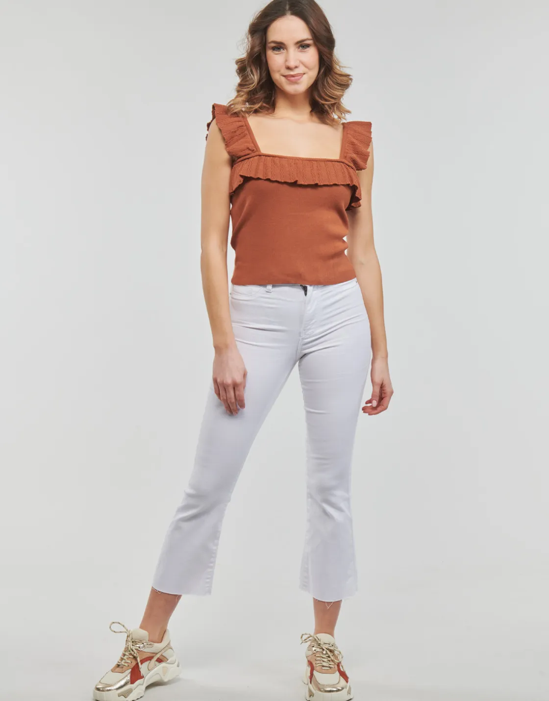 Noisy May - NMSALLIE HW KICK FLARED JEANS VI163BW S*< Jeans