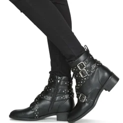 Only - BRIGHT 14 PU STUD BOOT Noir