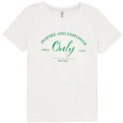 Only - KOGWENDY S/S LOGO TOP BOX CP JRS Blanc Online