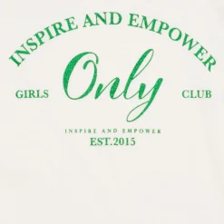 Only - KOGWENDY S/S LOGO TOP BOX CP JRS Blanc Online