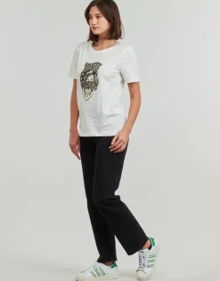 Only - ONLABELLA L/S GLITTER V-NECK CS KNT Blanc Outlet