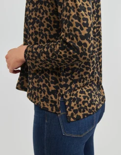 Only - ONLANA L/S AOP TOP CC JRS Marron New