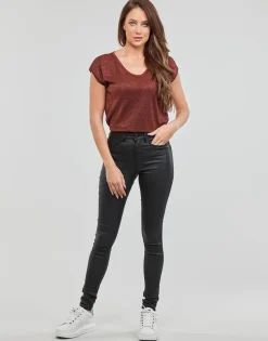 Only - ONLANNE K MID WAIST COATED PNT Noir Online