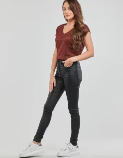 Only - ONLANNE K MID WAIST COATED PNT Noir Online