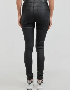 Only - ONLANNE K MID WAIST COATED PNT Noir Online
