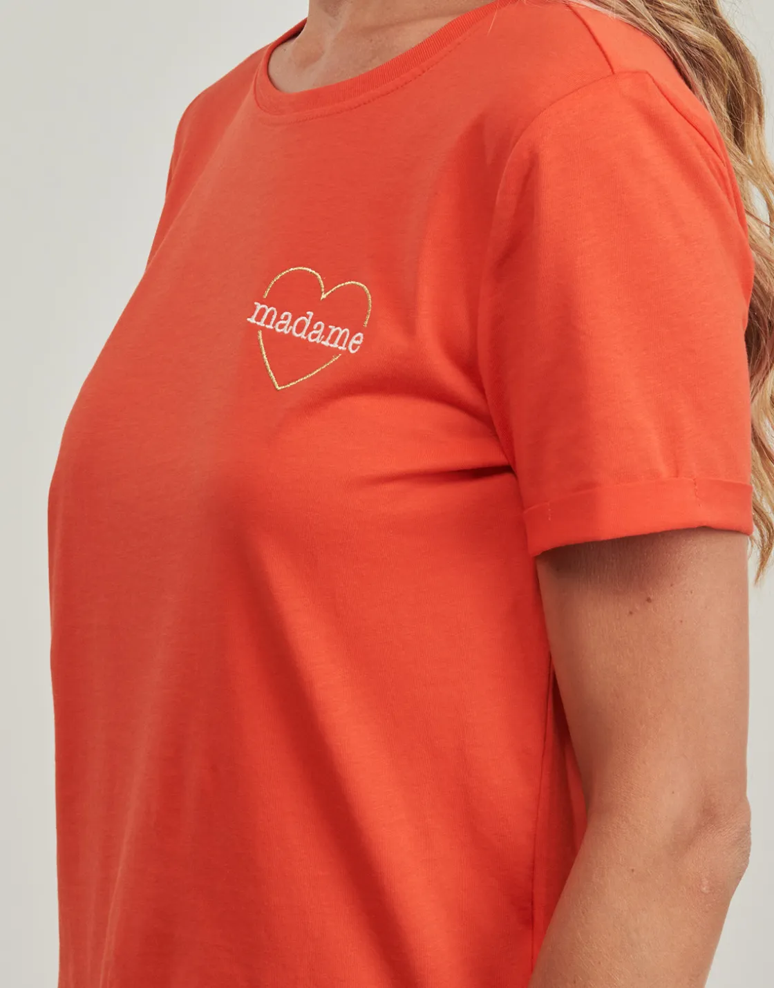 Only - ONLBEATE LIFE S/S HEART TOP CS JRS Rouge