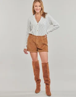 Only Shorts & Bermudas^- ONLCUBA-FLORA HW PB CORD SHORTS PNT
