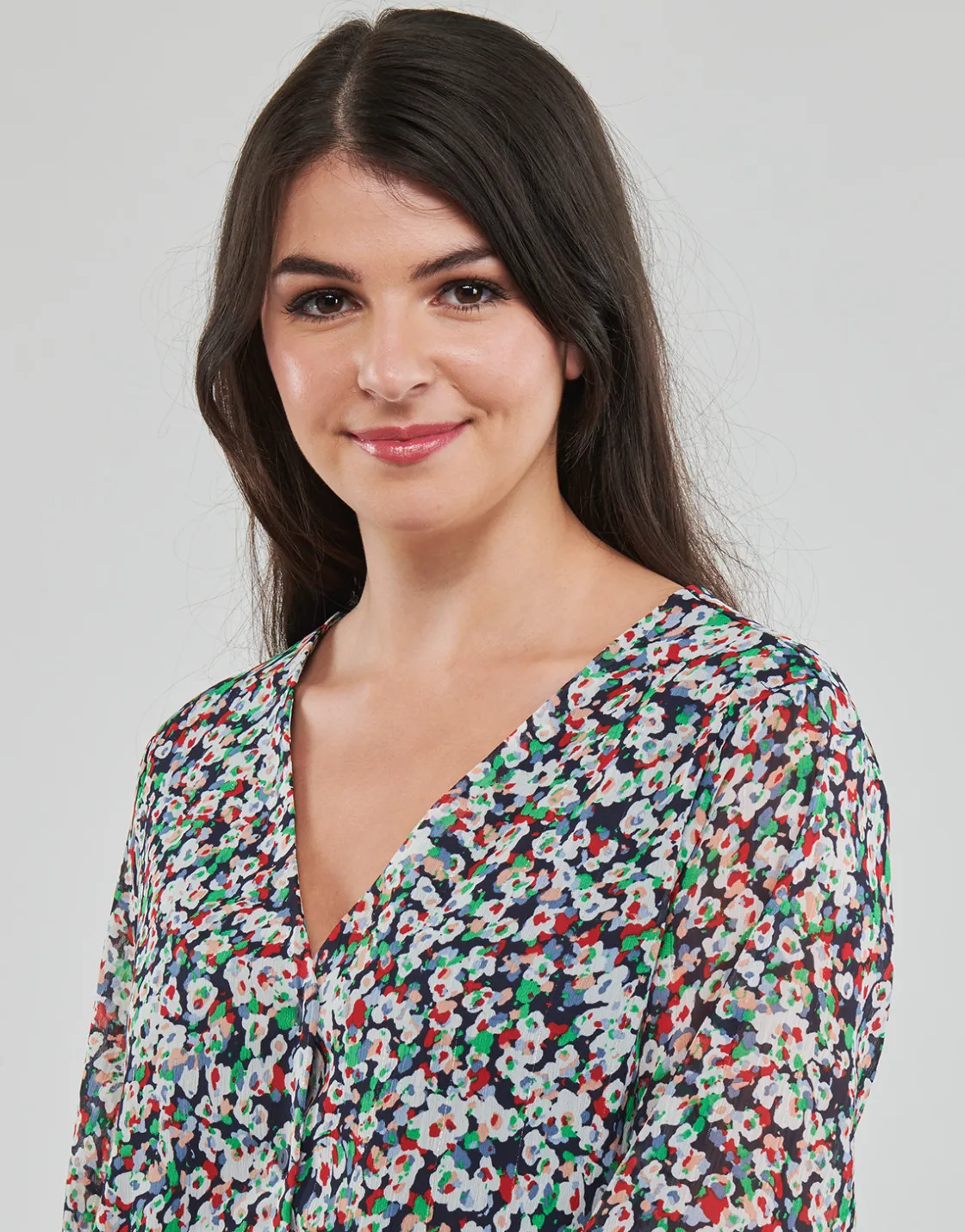 Only - ONLDANIELLE FR L/S V-NECK LUREX TOP PTM< Tops / Blouses
