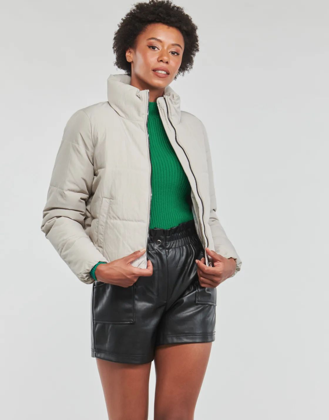 Only - ONLDOLLY SHORT PUFFER JACKET OTW NOOS Blanc Sale