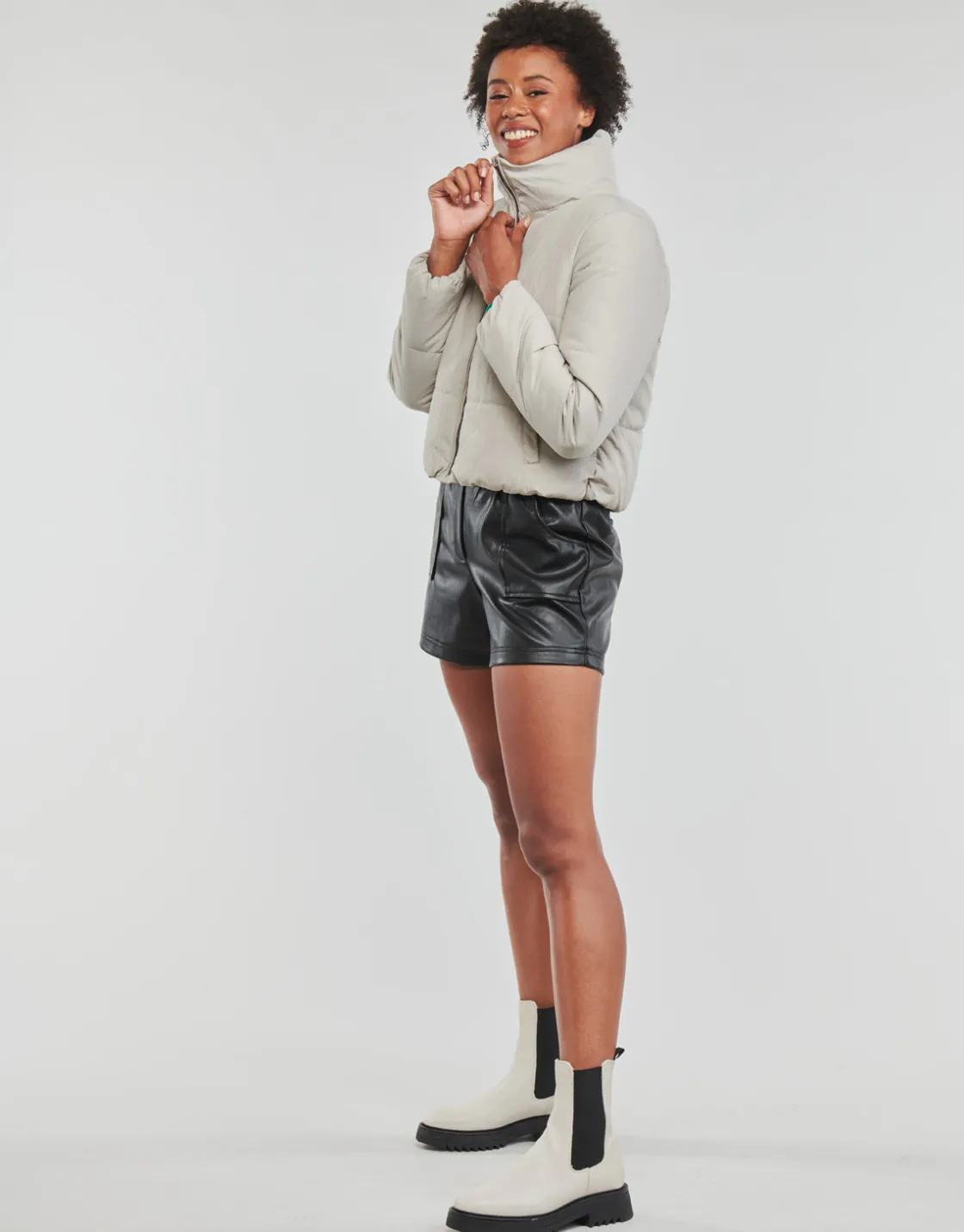 Only - ONLDOLLY SHORT PUFFER JACKET OTW NOOS Blanc Sale