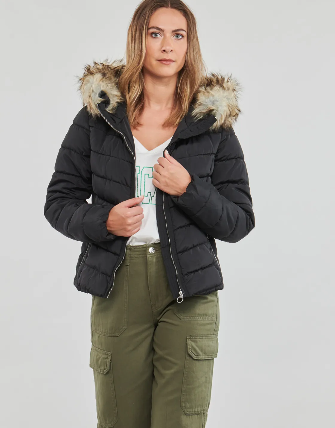 Only - ONLELLAN QUILTED HOOD JACKET CC OTW< Manteaux