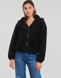 Only - ONLELLIE SHERPA HOODED JACKET CC  OTW Noir Clearance