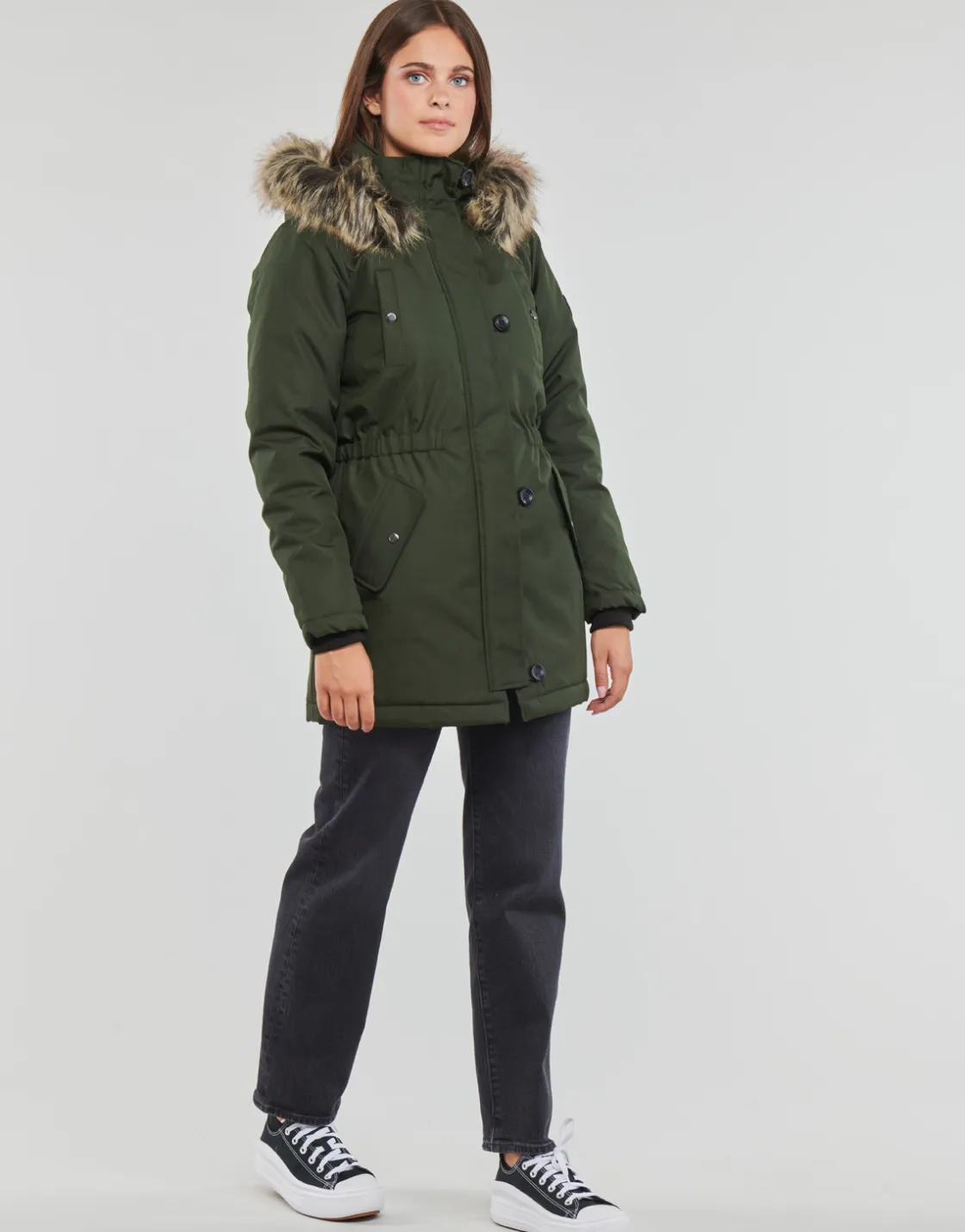 Only - ONLIRIS FUR WINTER PARKA CC OTW Kaki Discount