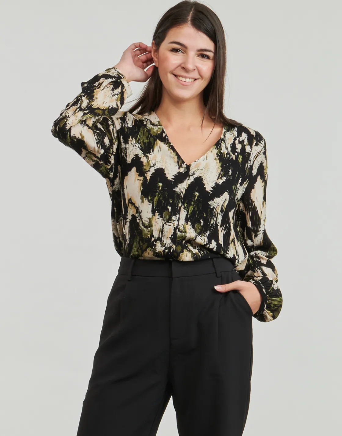 Only - ONLJESSIE FR L/S BUTTON TOP CS PTM Sale