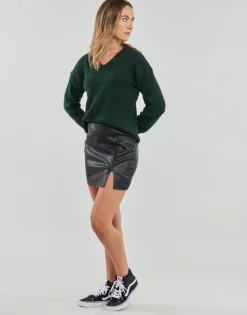 Only Jupes^- ONLLENI FAUX LEATHER SLIT SKIRT PNT