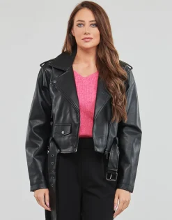Only Vestes^- ONLLOUIE FAUX LEAHTER BIKER OTW