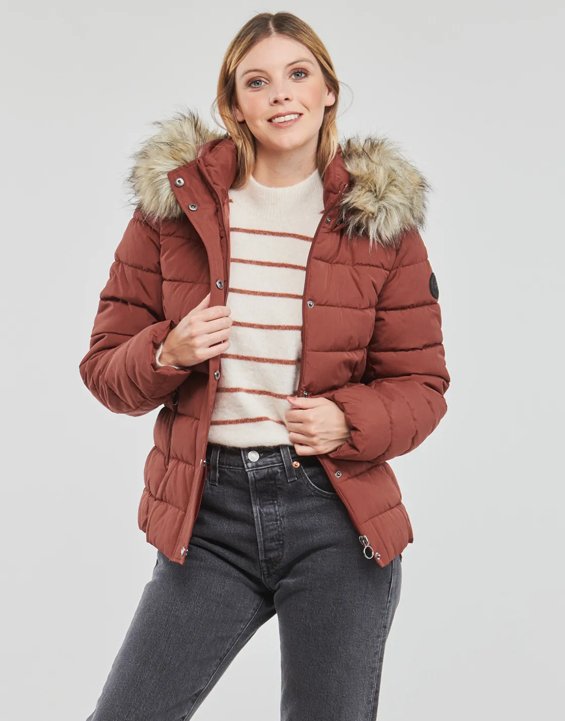 Only - ONLLUNA QUILTED JACKET CC OTW Rouge Outlet