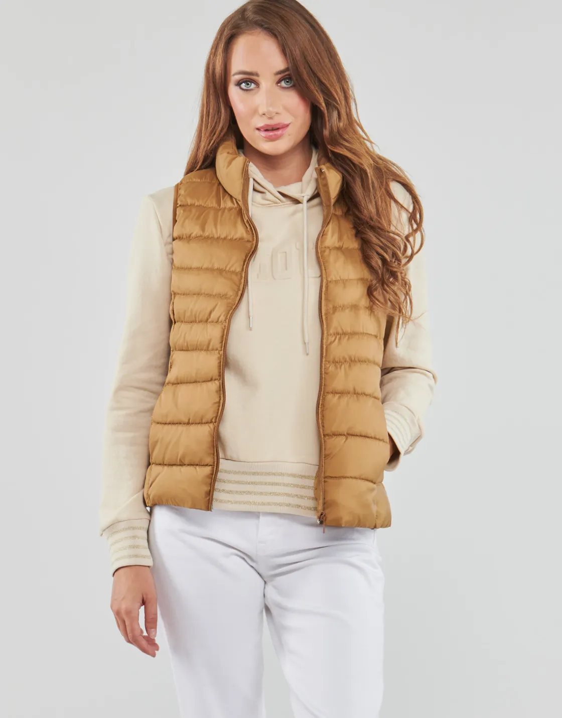 Only - ONLNEWCLAIRE QUILTED WAISTCOAT OTW MArron Sale