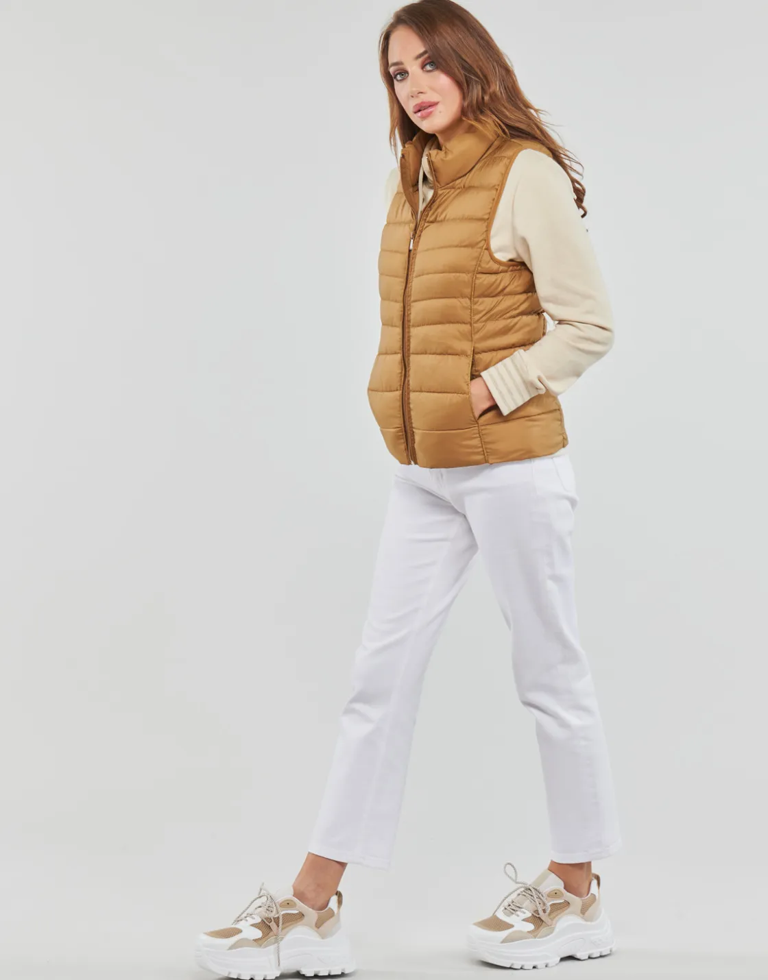 Only - ONLNEWCLAIRE QUILTED WAISTCOAT OTW MArron Sale