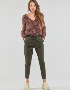 Only - ONLPOPTRASH LIFE EASY COL PANT PNT NOOS Kaki Outlet