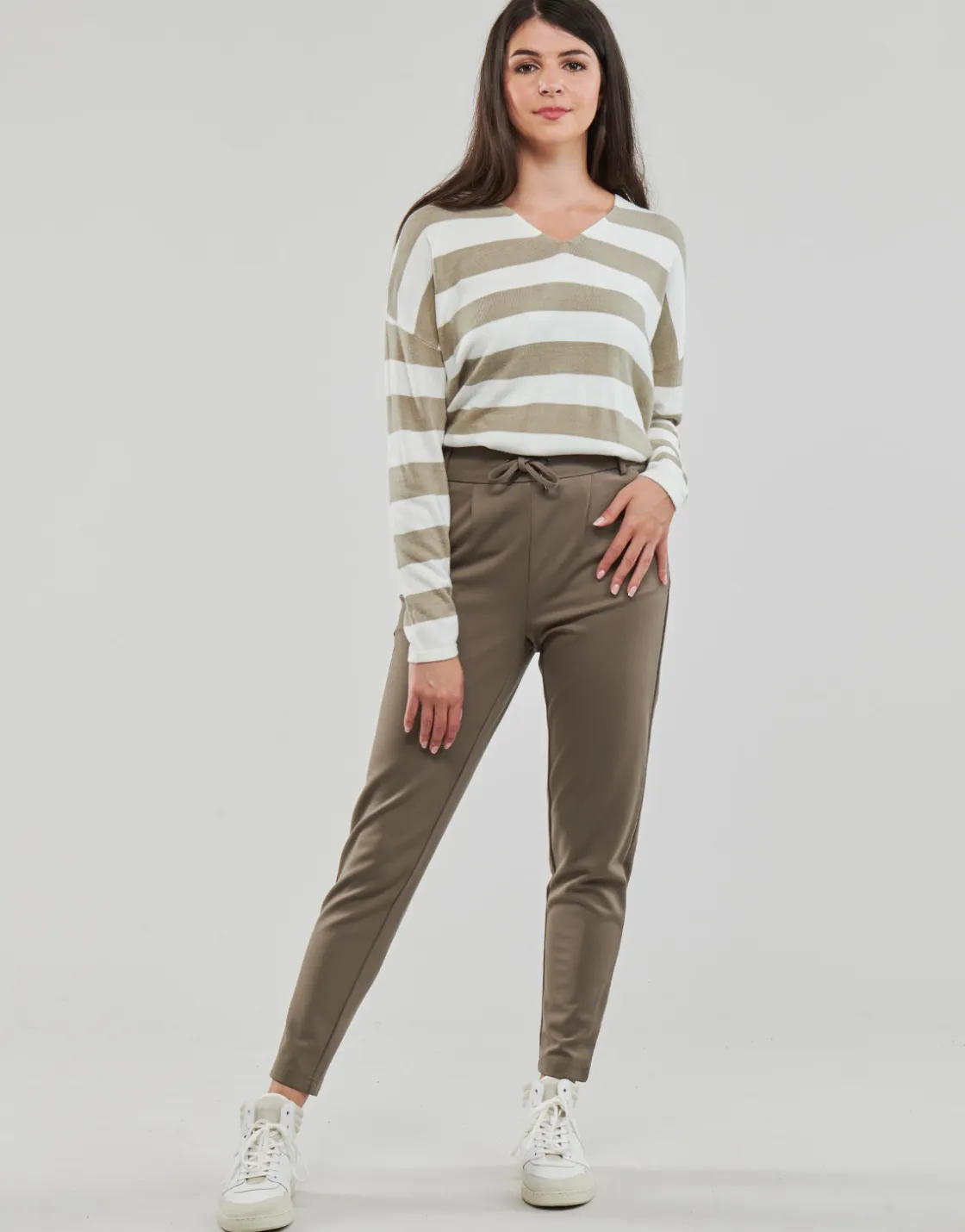 Only - ONLPOPTRASH LIFE EASY COL PANT PNT Marron Clearance