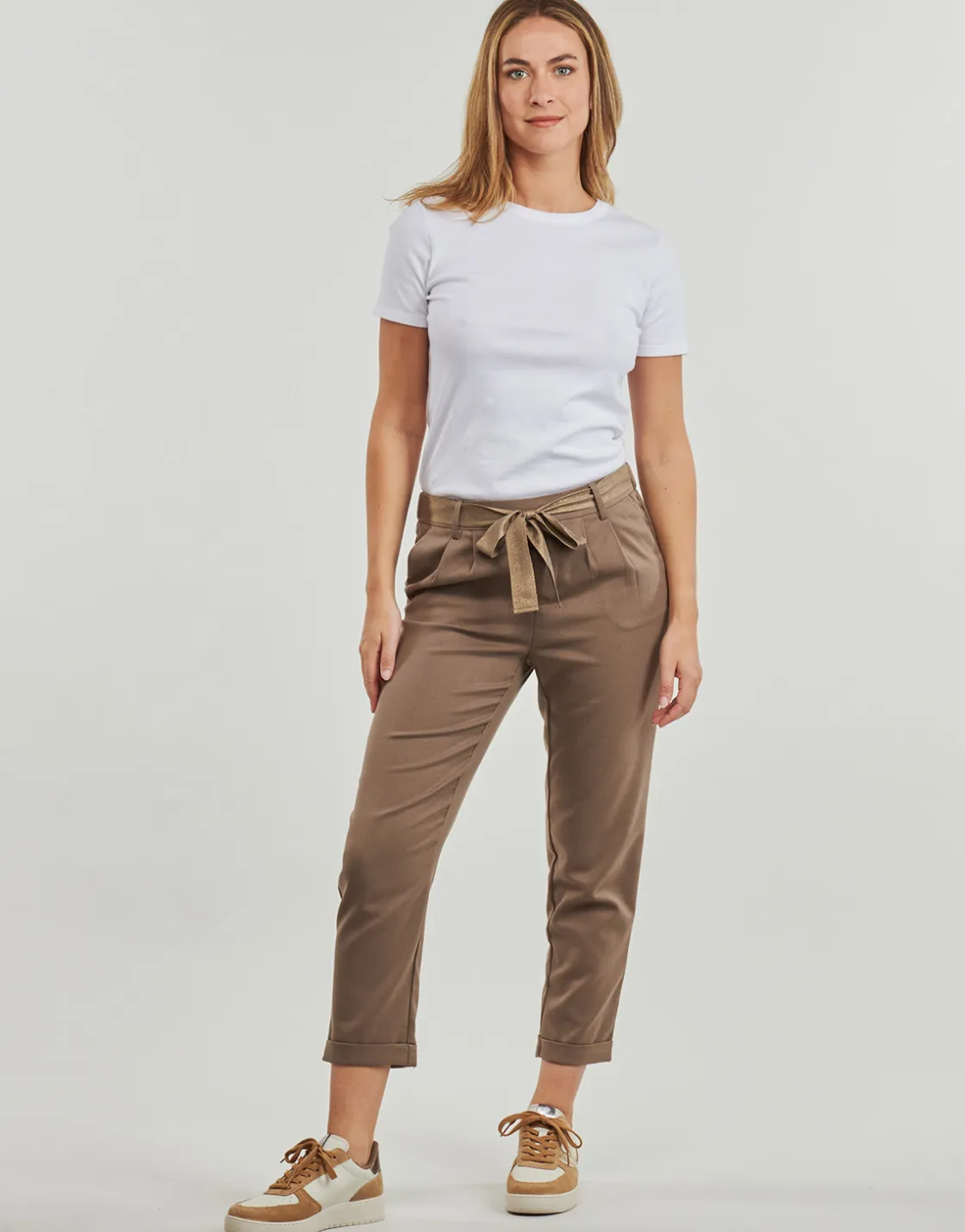 Only - ONLRITA LOOSE CHECK LYREX BELT PANT TLR< Pantalons