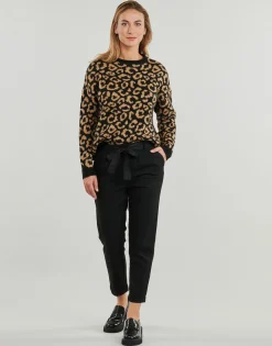 Only Pantalons^- ONLRITA LOOSE CHECK LYREX BELT PANT TLR