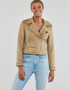 Only Vestes^- ONLSCOOTIE FAUX SUEDE BIKER JACKET OTW